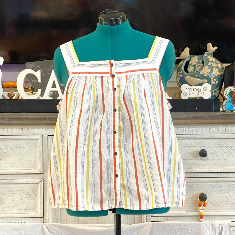 Ana Striped Halter Halter Top XL